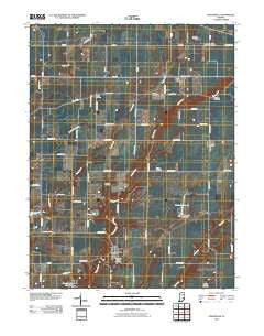 Hartsville Indiana Historical topographic map, 1:24000 scale, 7.5 X 7.5 Minute, Year 2010