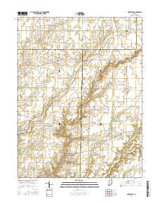 Hartsville Indiana Current topographic map, 1:24000 scale, 7.5 X 7.5 Minute, Year 2016