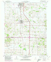 Haubstadt Indiana Historical topographic map, 1:24000 scale, 7.5 X 7.5 Minute, Year 1961