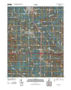 Haubstadt Indiana Historical topographic map, 1:24000 scale, 7.5 X 7.5 Minute, Year 2010