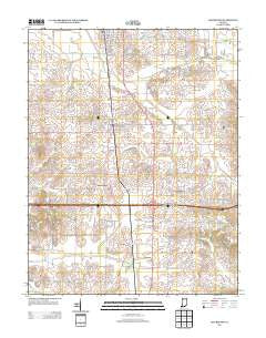 Haubstadt Indiana Historical topographic map, 1:24000 scale, 7.5 X 7.5 Minute, Year 2013