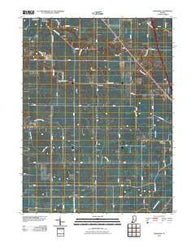 Hazelrigg Indiana Historical topographic map, 1:24000 scale, 7.5 X 7.5 Minute, Year 2010