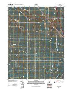 Hazelrigg Indiana Historical topographic map, 1:24000 scale, 7.5 X 7.5 Minute, Year 2010