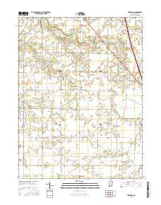 Hazelrigg Indiana Current topographic map, 1:24000 scale, 7.5 X 7.5 Minute, Year 2016