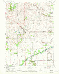 Hebron Indiana Historical topographic map, 1:24000 scale, 7.5 X 7.5 Minute, Year 1969