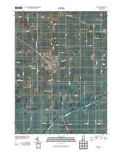 Hebron Indiana Historical topographic map, 1:24000 scale, 7.5 X 7.5 Minute, Year 2010