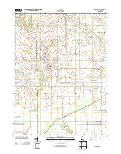 Hebron Indiana Historical topographic map, 1:24000 scale, 7.5 X 7.5 Minute, Year 2013