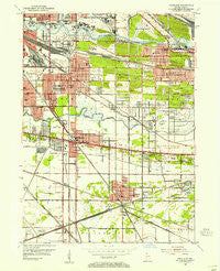 Highland Indiana Historical topographic map, 1:24000 scale, 7.5 X 7.5 Minute, Year 1953