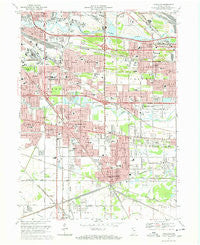Highland Indiana Historical topographic map, 1:24000 scale, 7.5 X 7.5 Minute, Year 1968