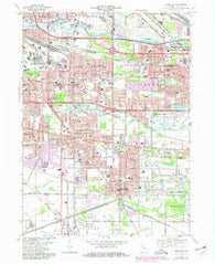 Highland Indiana Historical topographic map, 1:24000 scale, 7.5 X 7.5 Minute, Year 1968