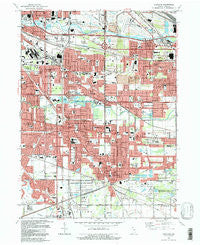 Highland Indiana Historical topographic map, 1:24000 scale, 7.5 X 7.5 Minute, Year 1991