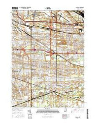 Highland Indiana Current topographic map, 1:24000 scale, 7.5 X 7.5 Minute, Year 2016