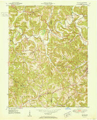 Hillham Indiana Historical topographic map, 1:24000 scale, 7.5 X 7.5 Minute, Year 1951