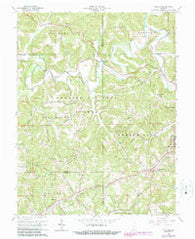 Hillham Indiana Historical topographic map, 1:24000 scale, 7.5 X 7.5 Minute, Year 1965