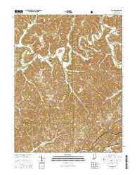 Hillham Indiana Current topographic map, 1:24000 scale, 7.5 X 7.5 Minute, Year 2016