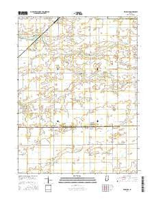 Hillisburg Indiana Current topographic map, 1:24000 scale, 7.5 X 7.5 Minute, Year 2016