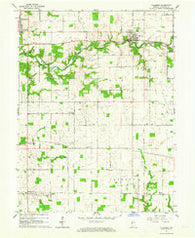 Hillsboro Indiana Historical topographic map, 1:24000 scale, 7.5 X 7.5 Minute, Year 1962