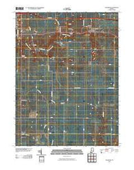 Hillsboro Indiana Historical topographic map, 1:24000 scale, 7.5 X 7.5 Minute, Year 2010