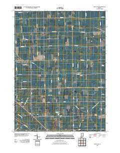 Hoagland Indiana Historical topographic map, 1:24000 scale, 7.5 X 7.5 Minute, Year 2010