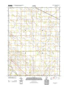 Hoagland Indiana Historical topographic map, 1:24000 scale, 7.5 X 7.5 Minute, Year 2013