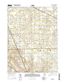 Hoagland Indiana Current topographic map, 1:24000 scale, 7.5 X 7.5 Minute, Year 2016