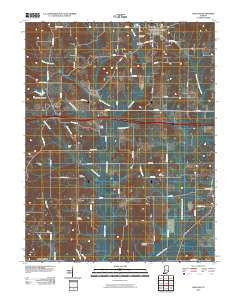 Holland Indiana Historical topographic map, 1:24000 scale, 7.5 X 7.5 Minute, Year 2010