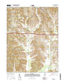 Holland Indiana Current topographic map, 1:24000 scale, 7.5 X 7.5 Minute, Year 2016