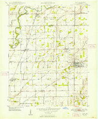 Hope Indiana Historical topographic map, 1:24000 scale, 7.5 X 7.5 Minute, Year 1948