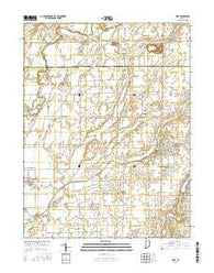 Hope Indiana Current topographic map, 1:24000 scale, 7.5 X 7.5 Minute, Year 2016