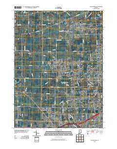 Huntertown Indiana Historical topographic map, 1:24000 scale, 7.5 X 7.5 Minute, Year 2010