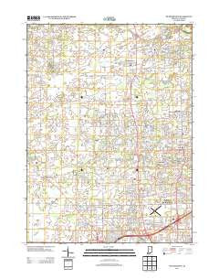 Huntertown Indiana Historical topographic map, 1:24000 scale, 7.5 X 7.5 Minute, Year 2013