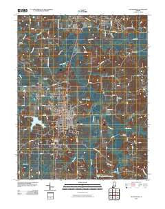 Huntingburg Indiana Historical topographic map, 1:24000 scale, 7.5 X 7.5 Minute, Year 2010