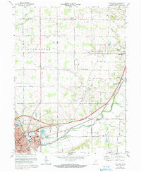 Huntington Indiana Historical topographic map, 1:24000 scale, 7.5 X 7.5 Minute, Year 1972