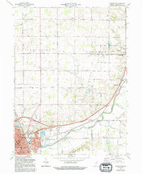 Huntington Indiana Historical topographic map, 1:24000 scale, 7.5 X 7.5 Minute, Year 1972