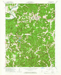 Huron Indiana Historical topographic map, 1:24000 scale, 7.5 X 7.5 Minute, Year 1965