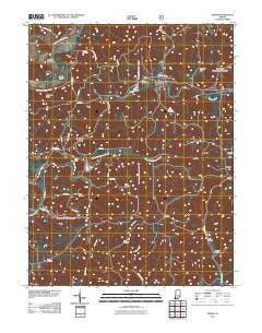 Huron Indiana Historical topographic map, 1:24000 scale, 7.5 X 7.5 Minute, Year 2011