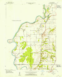 Hutton Indiana Historical topographic map, 1:24000 scale, 7.5 X 7.5 Minute, Year 1952