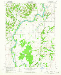 Hutton Indiana Historical topographic map, 1:24000 scale, 7.5 X 7.5 Minute, Year 1964