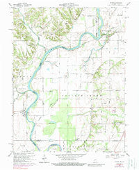 Hutton Indiana Historical topographic map, 1:24000 scale, 7.5 X 7.5 Minute, Year 1964