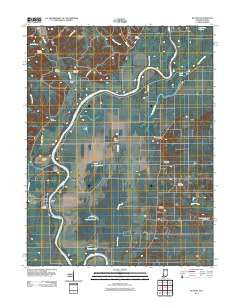 Hutton Indiana Historical topographic map, 1:24000 scale, 7.5 X 7.5 Minute, Year 2011
