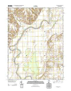 Hutton Indiana Historical topographic map, 1:24000 scale, 7.5 X 7.5 Minute, Year 2013