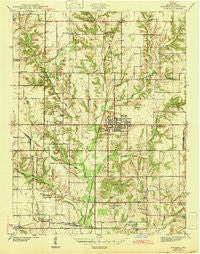 Hymera Indiana Historical topographic map, 1:24000 scale, 7.5 X 7.5 Minute, Year 1943