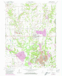 Hymera Indiana Historical topographic map, 1:24000 scale, 7.5 X 7.5 Minute, Year 1963