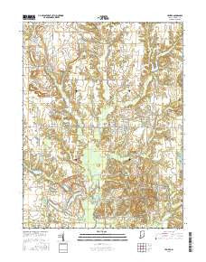 Hymera Indiana Current topographic map, 1:24000 scale, 7.5 X 7.5 Minute, Year 2016