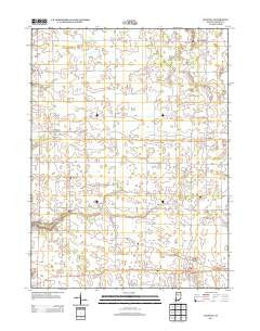 Idaville Indiana Historical topographic map, 1:24000 scale, 7.5 X 7.5 Minute, Year 2013