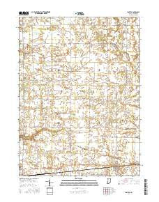 Idaville Indiana Current topographic map, 1:24000 scale, 7.5 X 7.5 Minute, Year 2016