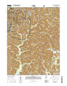 Indian Springs Indiana Current topographic map, 1:24000 scale, 7.5 X 7.5 Minute, Year 2016