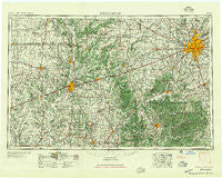 Indianapolis Indiana Historical topographic map, 1:250000 scale, 1 X 2 Degree, Year 1957