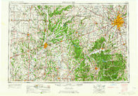 Indianapolis Indiana Historical topographic map, 1:250000 scale, 1 X 2 Degree, Year 1953