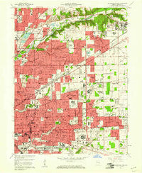 Indianapolis East Indiana Historical topographic map, 1:24000 scale, 7.5 X 7.5 Minute, Year 1959